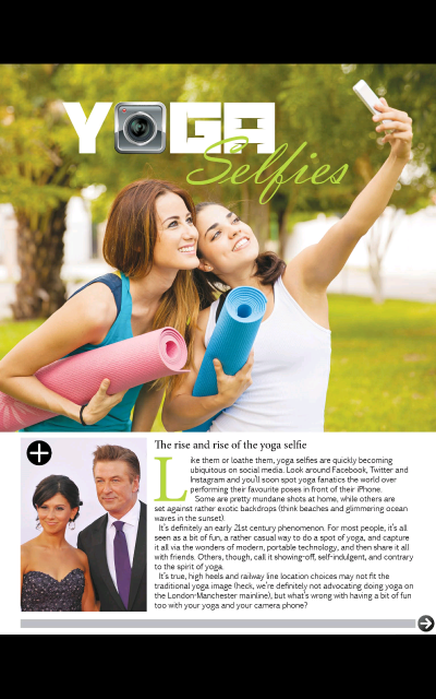 Yoga Selfies: Om Yoga Magazine January/February 2015 Yoga Selfies: Om Yoga Magazine January/February 2015